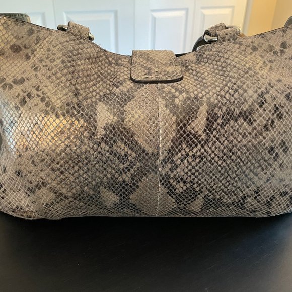 COACH SoHo Beige/Gray Python Embossed Leather Carryall Tote Style no. E1269-F196 - Picture 8 of 8